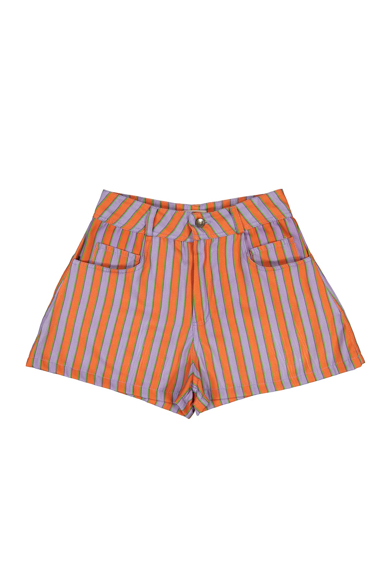 Pantalones Cortos Rayas Naranja