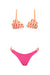 Bikini Greta blanco, rosa y naranja