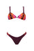 Bikini Greta Eggplant, Pink and Orange