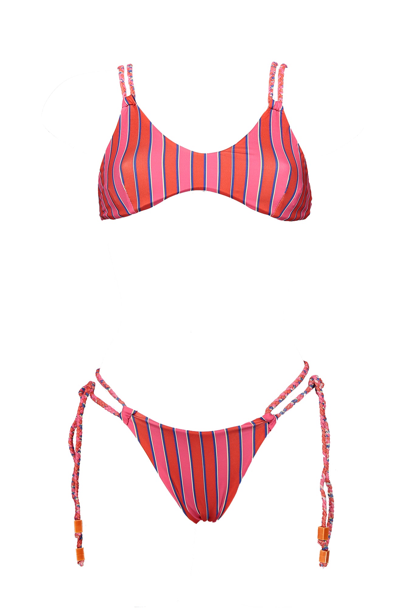 Bikini Caparica Rayas Rosa