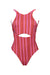 One Piece Comporta Rayas Rosa