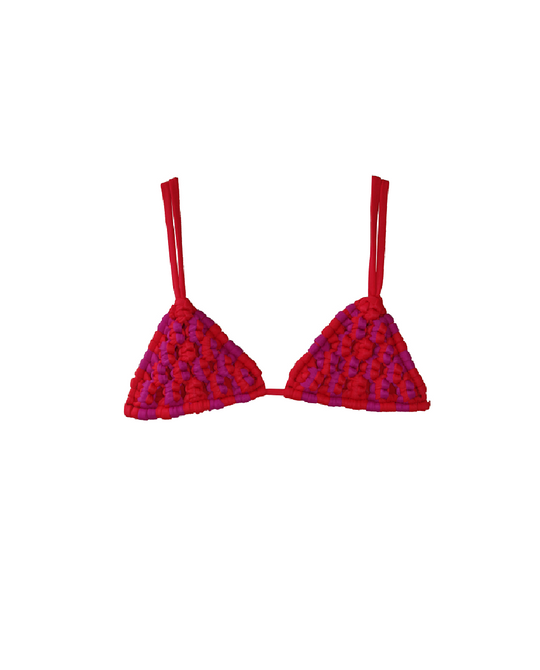 Top Greta Vermelho e Rosa