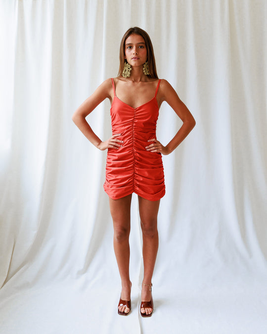 Shimmery Dress Orange