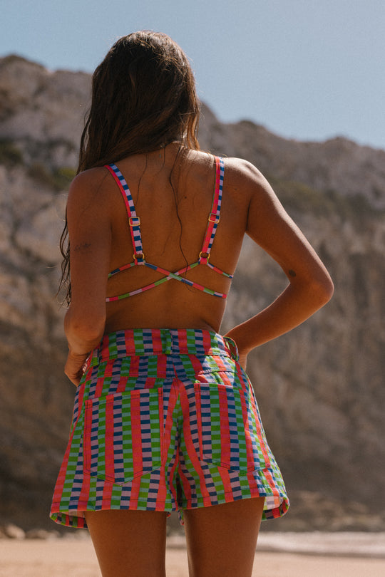 Pantalones Cortos Mix Rayas