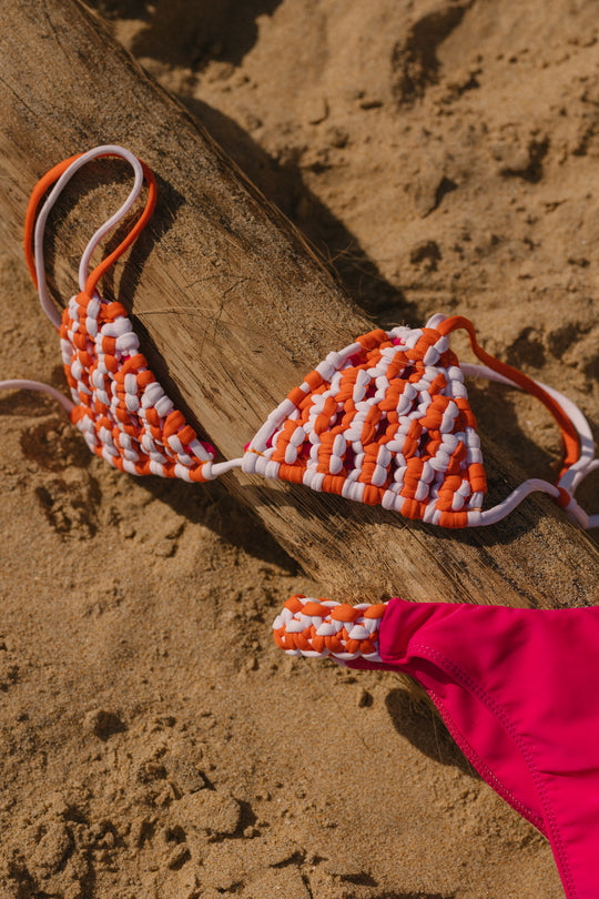 Bikini Greta Branco, Laranja e Rosa