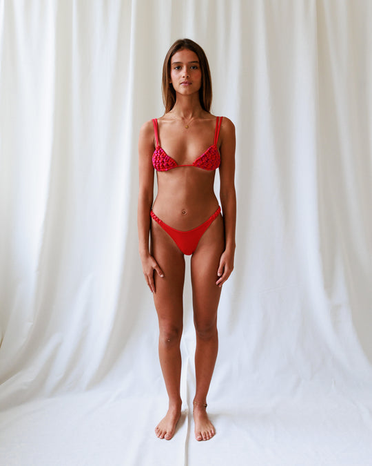 Top Greta Vermelho e Rosa